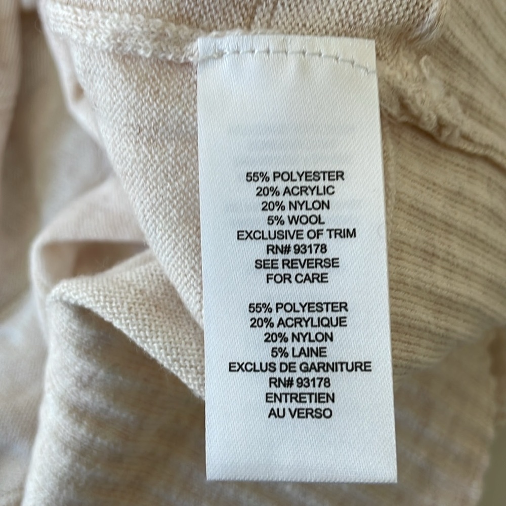 NWT TAHARI WOMAN cardigan size 2X white cream wool blend - Picture 8 of 9